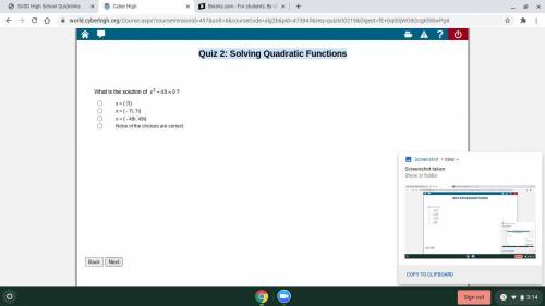 Solving Quadratic Functions