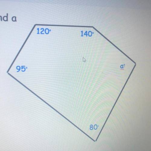 Find A, 120°,140°,95°,80°