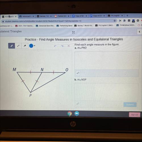 Practice - Find Angle Measures in Isosceles and Equilateral Triangles

Find each angle measure in