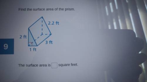 Find the surface of the prism