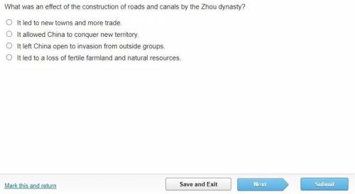 What was an effect of the construction of roads and canals by the Zhou dynasty?