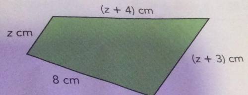 The figure shows a quadrilateral. The length of each side is given as shown

Find the perimeter of
