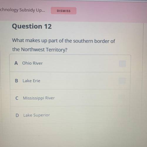 What part makes up part of the southern boarder of the northwest territorie