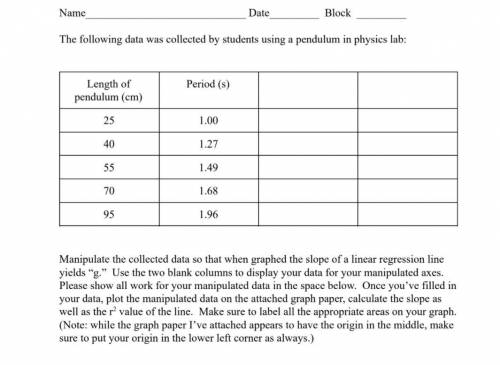 AP Physics Question on a Pendulum that I have not been able to solve, will give brainliest to the p