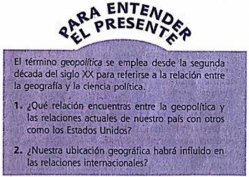 Resuelve las siguientes preguntas, teniendo en cuenta la importancia del concepto de

Geopolítica