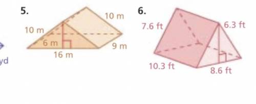 Please help! Find the surface area of the triangular prisms.
I'll give Brainliest.