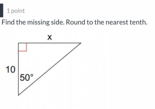 Please help me find the side to x