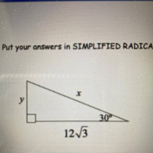 PLEASE HELP ASAP

USING SPECIAL RIGHT TRIANGLES, FIND THE MISSING VARIABLES. PUT YOUR ANSWERS IN S