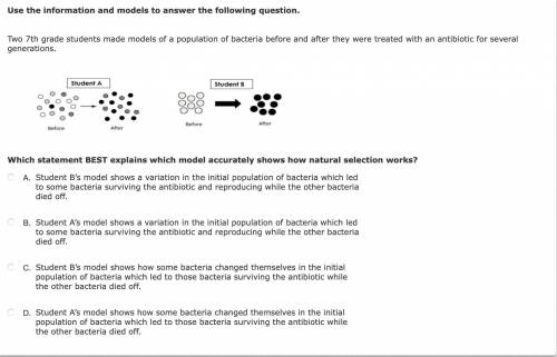 Answer please and show work,Which statement BEST explains which model accurately shows how natural