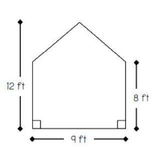 What is the area of the figure at right?