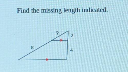 Find the missing length indicated. Plz