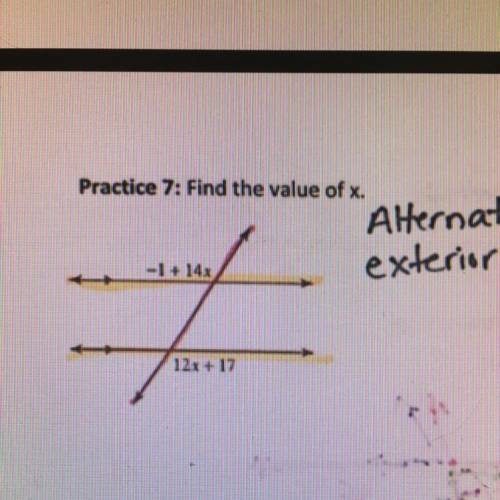 Practice 8: Find the value of x
