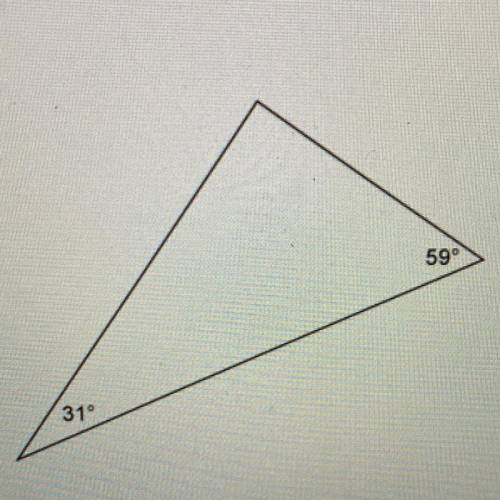Which is a correct classification for the triangle?

A)obtuse triangle
B)right triangle
C)equiangu