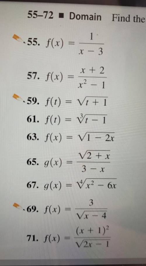 I need help with #'s 59, 63, 67, and 71 PLEASE​