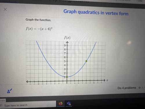 Graph quadratics In vertex form