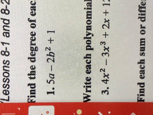 Find the degree of the polynomial