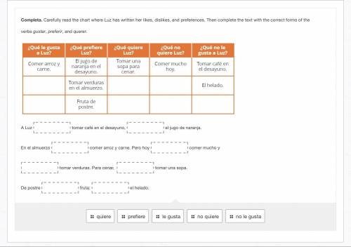 Spanish work please help