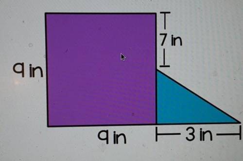 Find the area calculate the area of the composite figure ​