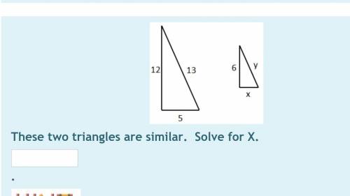 These two triangles are similar. Solve for X.