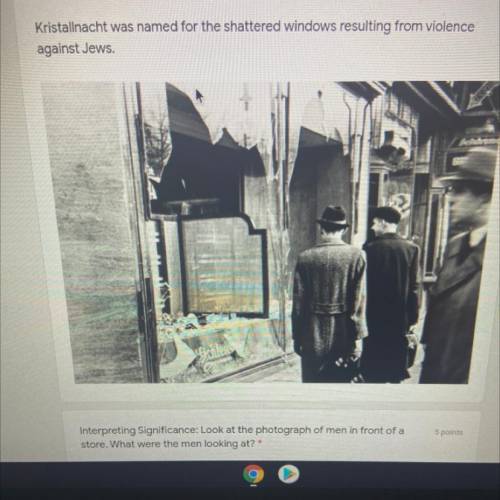 URGENT PLS HELP: Interpreting Significance: Look at the photograph of men in front of a

store. Wh