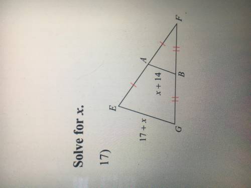 Solve for x. (show work)
Need help please