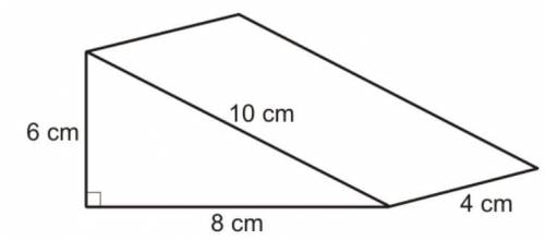 1. Find the total surface area of this triangular prism.

2. Find the total surface area of this t