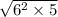\sqrt{ {6}^{2} \times 5 }