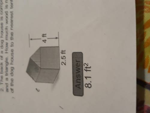 Help with this use 3.14 or use the formula of area