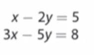 Solve this system using substitution.