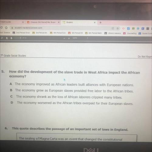 How did the development of the slave trade in West Africa impact the African economy