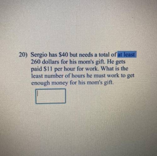 Can someone help me solve this I have to make a inequality out of this