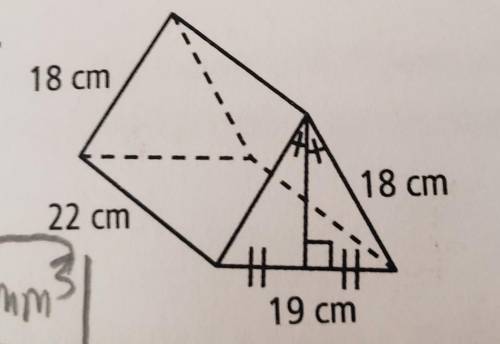 Find the volume of the triangular prism.​