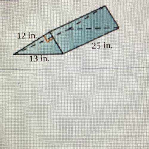 The lateral area of the prism is ?in2