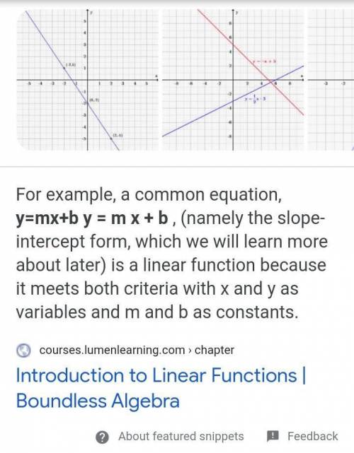 Which equation represents a linear function