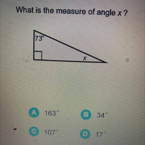 What is the measure of angle X?