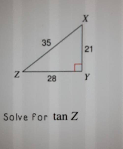 Solve for tan z or find​