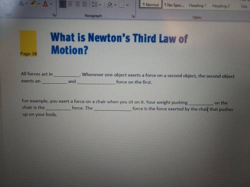 What is Newton's third law of motion