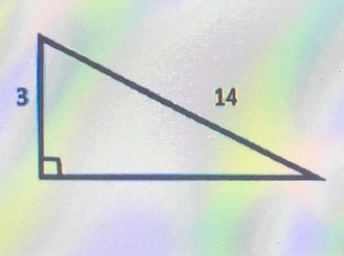 Find the missing side of the right triangle