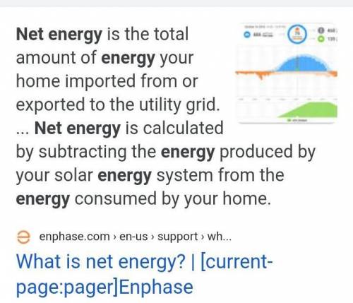 Explain the significance of net energy.
