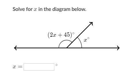 Solve for xxx in the diagram below.
