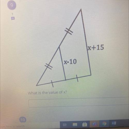 What is the value of x help me
