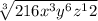 \sqrt[3]{216x^3y^6z^12}