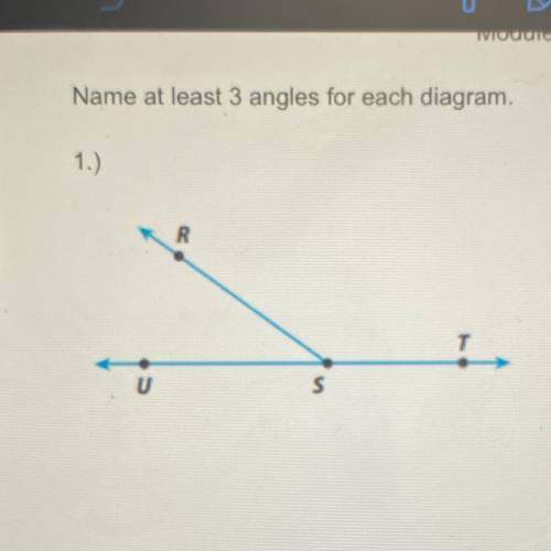 Name at least 3 angles for each diagram