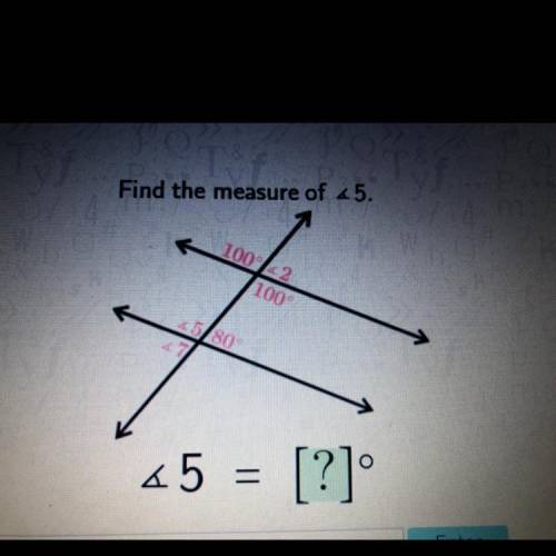 Find the measure of 45.
100
100
45
[?]