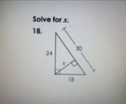 Solve for x.
Solve for X.