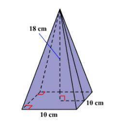 What is the volume of this square pyramid?