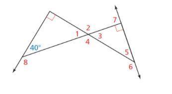 Find the measures of the numbered angles