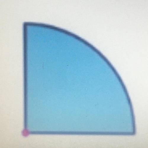 Find the area of a quarter of a 
circle (radius = 6)