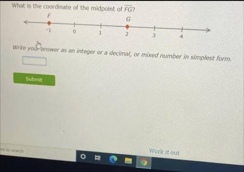 What is the coordinate of the midpoint of FG?