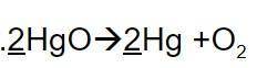 What is the chemical reaction for 2HgO2Hg +O2